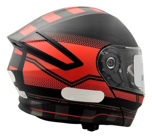 Capacete Escamoteável Xtroy Articulado Robocop C Óculos Fumê