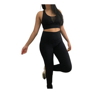 Calça Legging Lisa Cós Alto Suplex Tecido Grosso