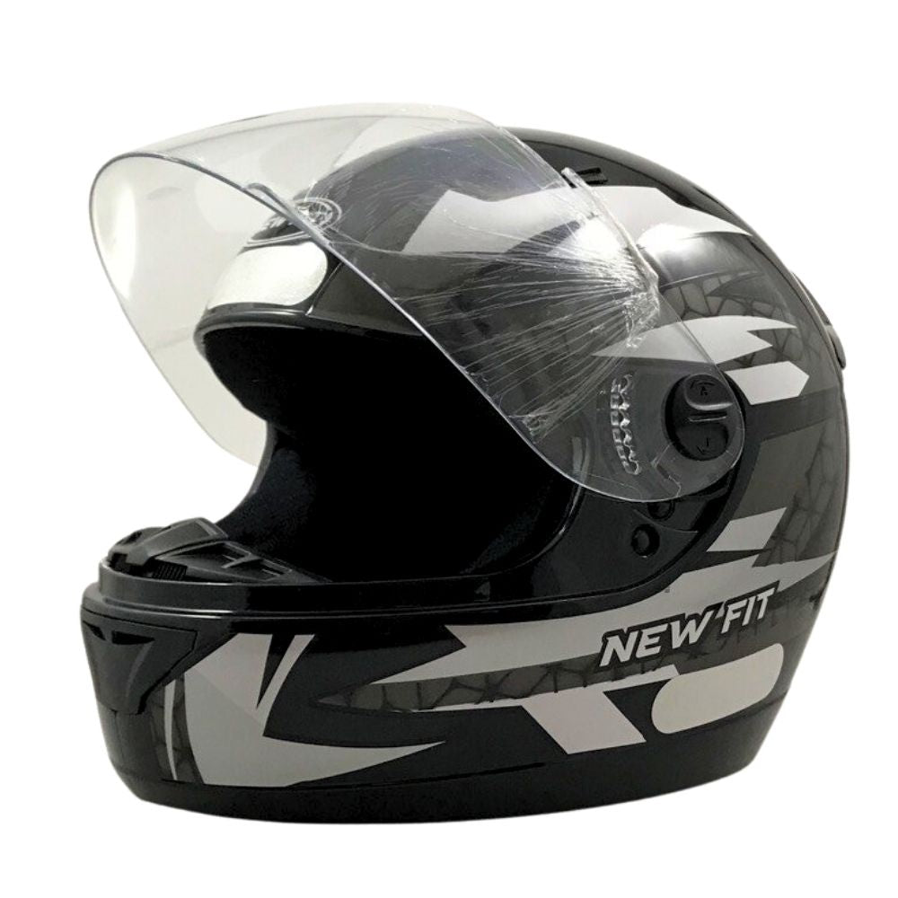 Capacete Moto Ebf New Fit Control Fechado Com Narigueira
