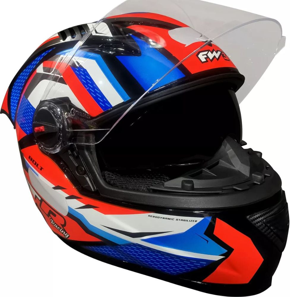 Capacete FW3 GT Racing Bolt Design Com Narigueira