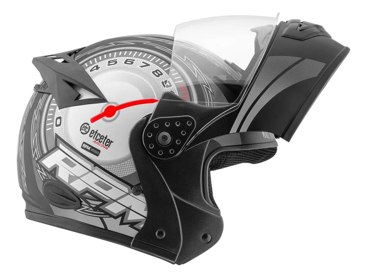 Capacete Etceter Rpm Gladiator Robocop Articulado Brilhante