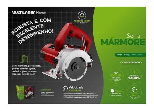Serra Mármore Profissional Piso 1200w 220v Porcelanato Piso