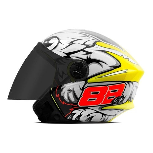 Capacete Aberto New Liberty Three Coyote Gp 88 Viseira Fumê
