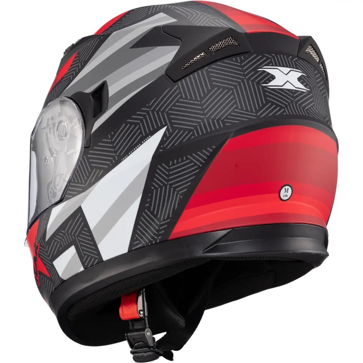 Capacete Texx Strike Trento Vermelho Brilho Moto Fechado