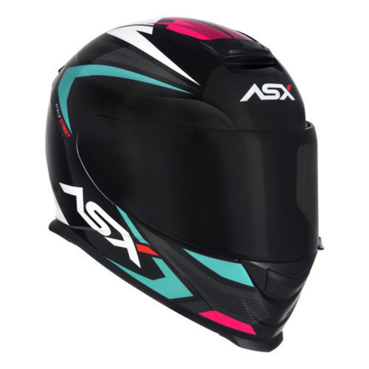 Capacete ASX Eagle Street Brilho Feminino + Narigueira