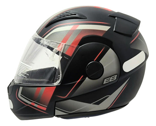 Capacete Articulado Ebf New E8 Robocop Escamoteável + Cores
