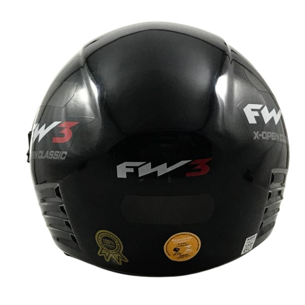 Capacete Aberto Fw3 X Open Com Viseira Fumê E Inmetro