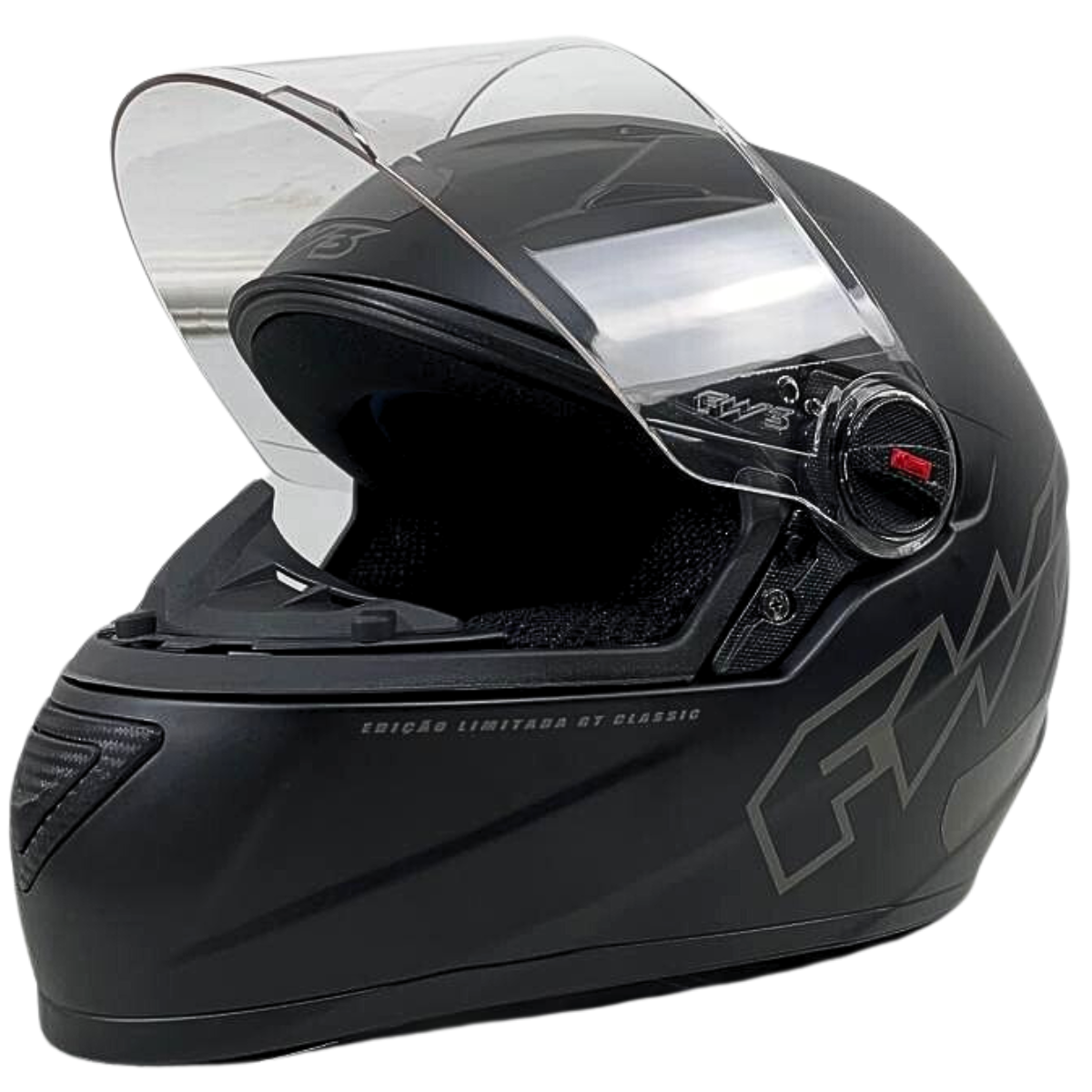 Capacete Moto Fw3 Gt2 Gt5 Viseira Cristal Com Narigueira