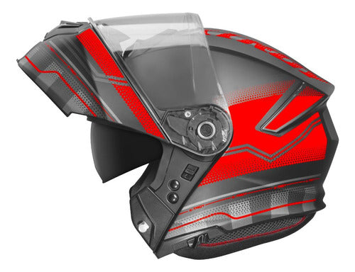 Capacete Escamoteável Xtroy Articulado Robocop C Óculos Fumê