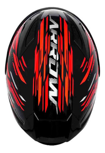 Capacete Asx City Arrow Vermelho Brilhante Integral