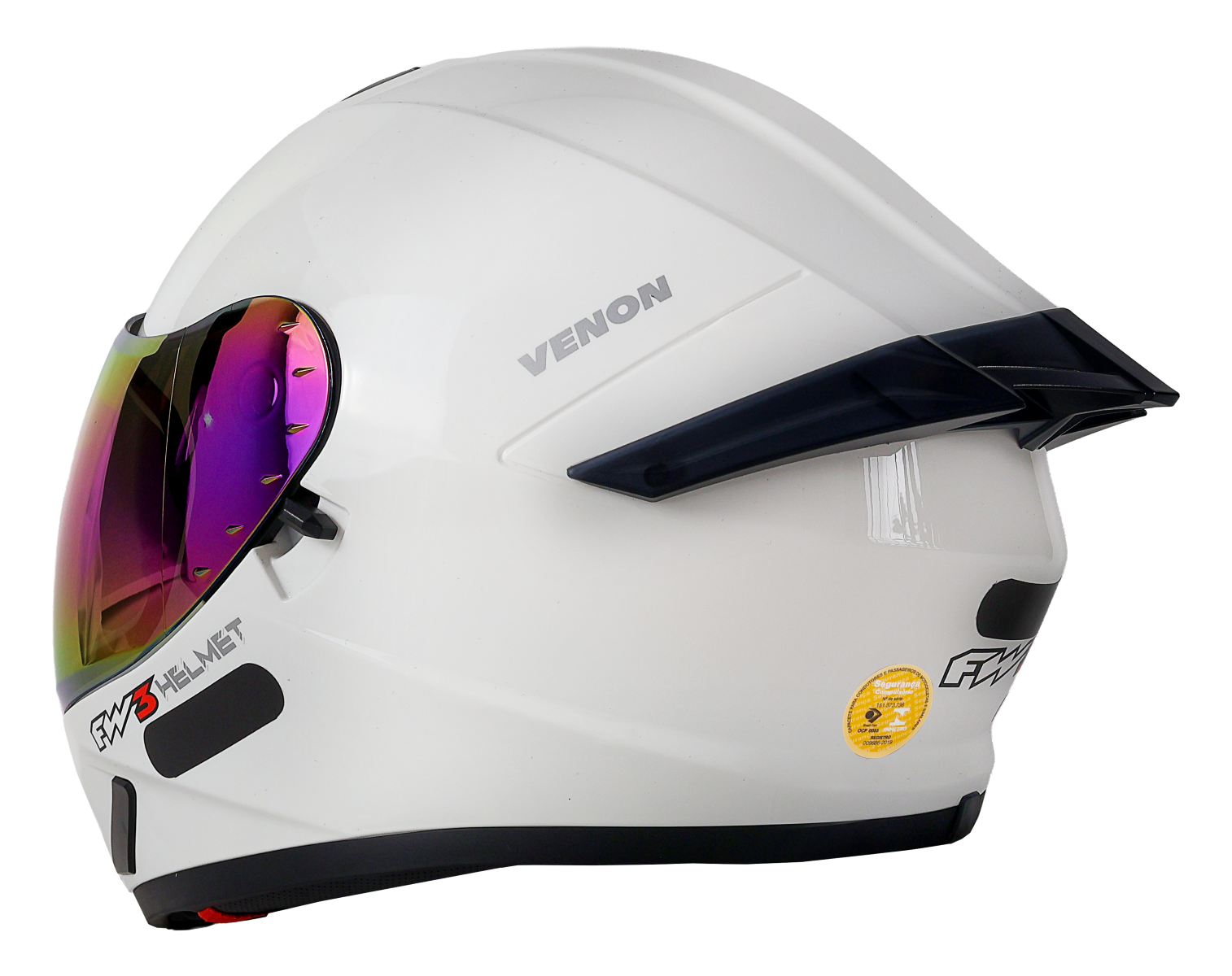Capacete Moto Esportivo Fw3 Venon Óculos Solar Interno Mega Lopes