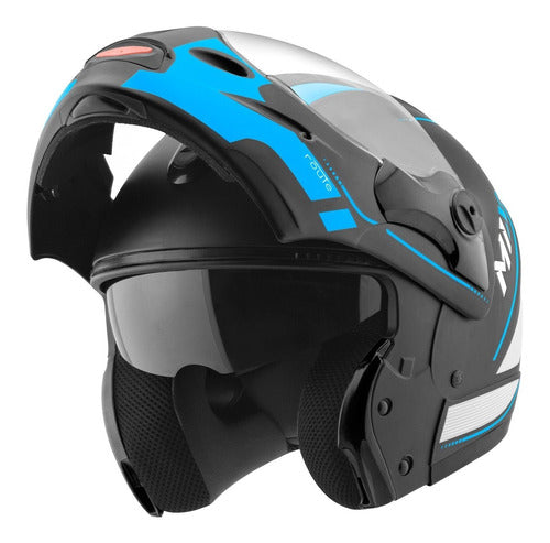 Capacete Escamoteável Mixs Captiva Street Rider Com Óculos