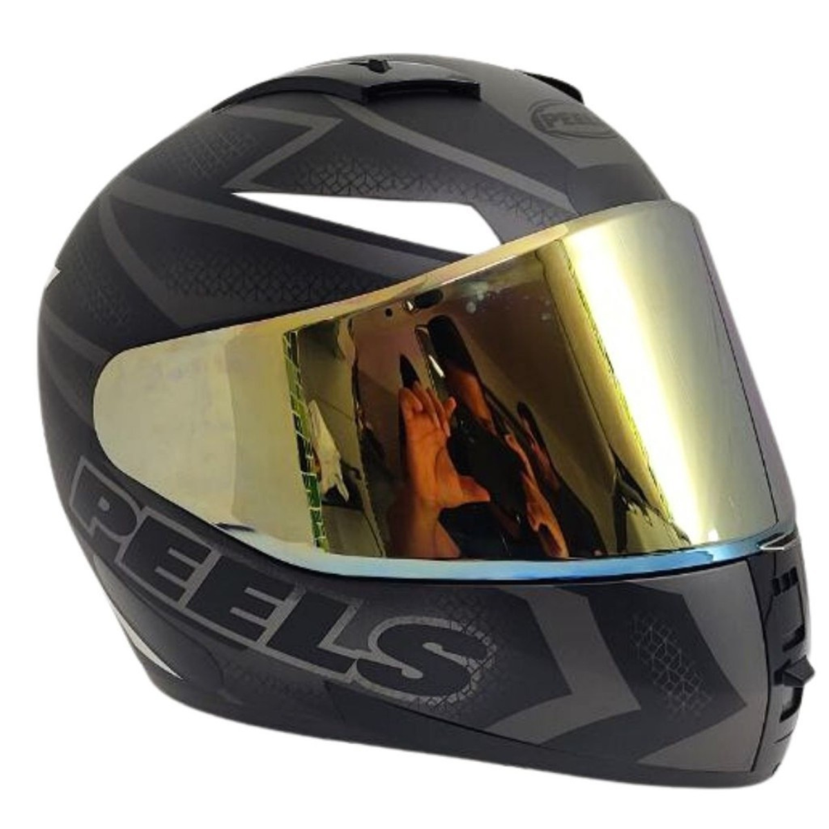 Kit Capacete Fechado Moto Peels Icon Fast + Viseira Dourada