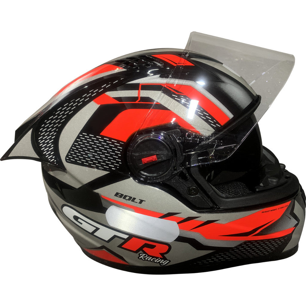 Capacete Fechado FW3 GT Racing Bolt Design Com Narigueira Esportivo
