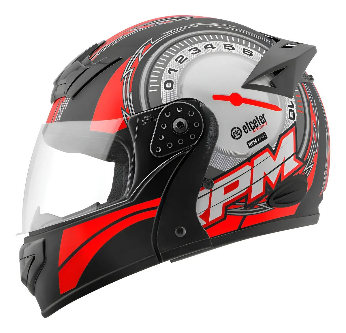 Capacete Etceter Rpm Gladiator Robocop Articulado Brilhante