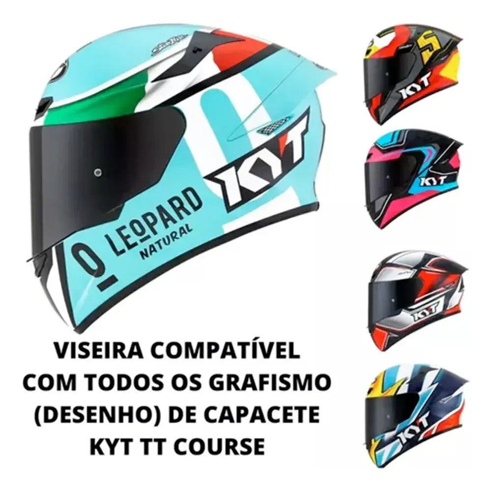 PROTECAO VISUAL - KYT TT COURSE FUME ESCURA Mega Lopes