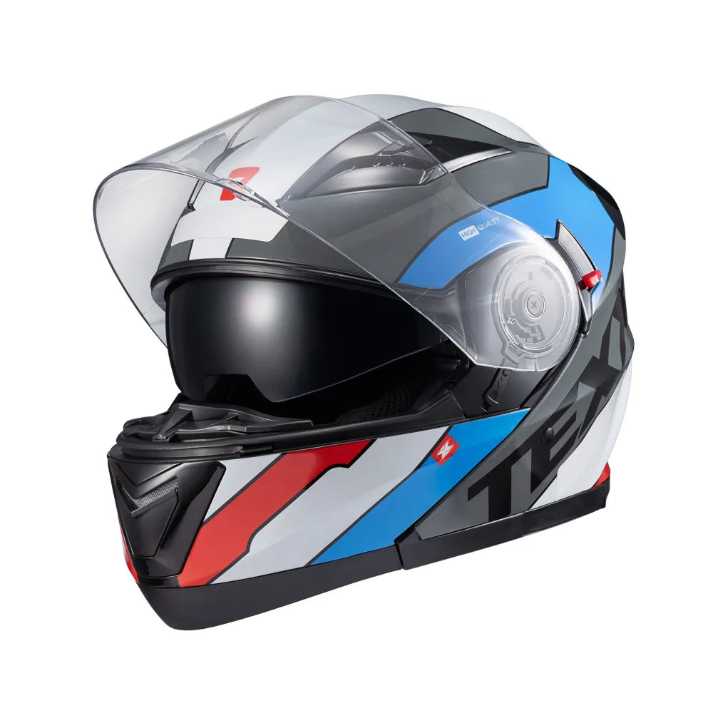 Capacete Escamoteavel Texx Gladiator V3 Preto C/ Óculos Fumê