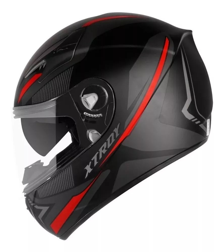Capacete Moto Ebf Xtroy Com Óculos Interno Fumê + Narigueira
