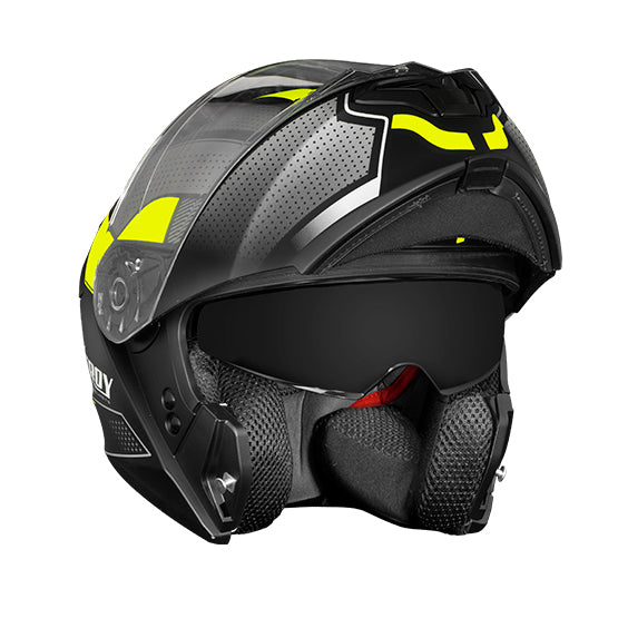 Capacete Escamoteável Xtroy Articulado Robocop C Óculos Fumê