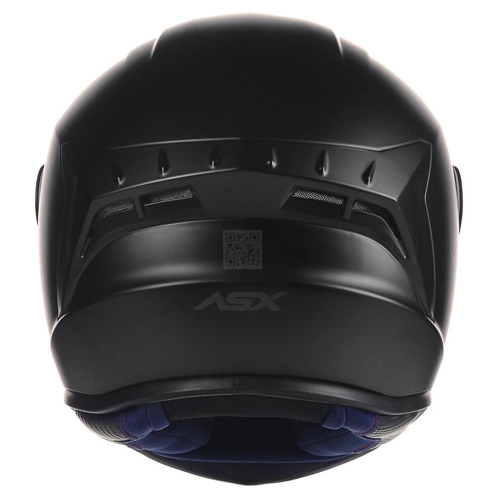 Capacete Moto ASX Draken Preto Fosco Solid + Viseira Fumê