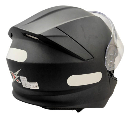 Capacete Escamoteável Xtroy Articulado Robocop C Óculos Fumê