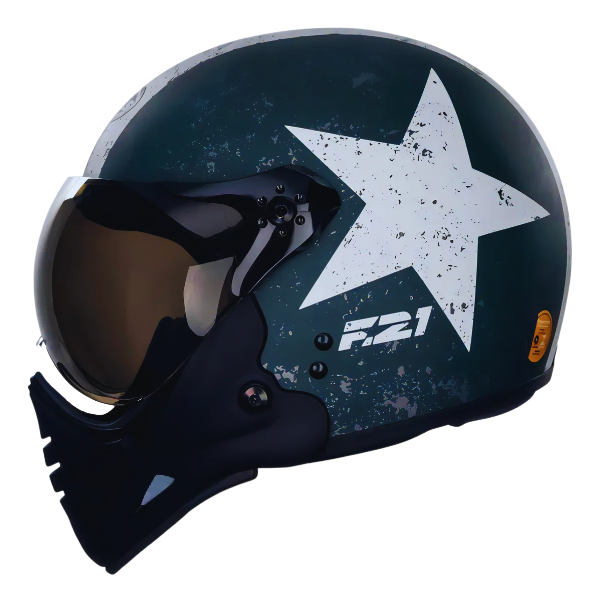 Capacete Moto Peels Com Queixeira Removível F-21 OLD TANK
