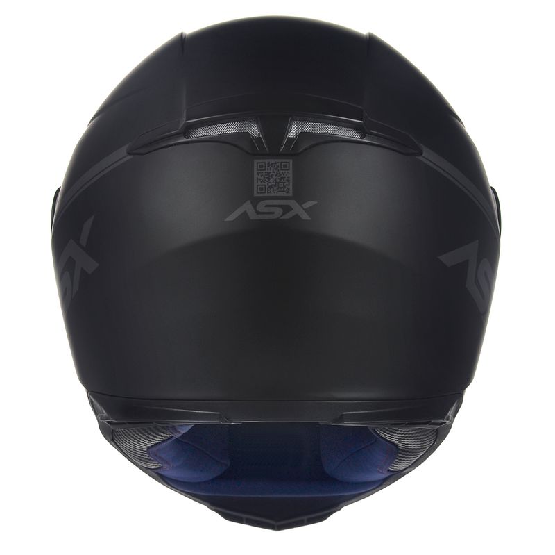 Capacete ASX Eagle Solid Preto Fosco Cinza