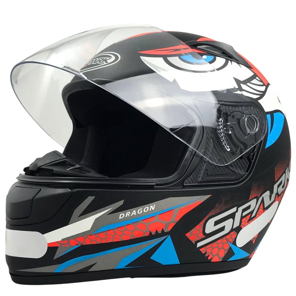 Capacete Moto Ebf New Spark Dragon Esportivo Com Narigueira