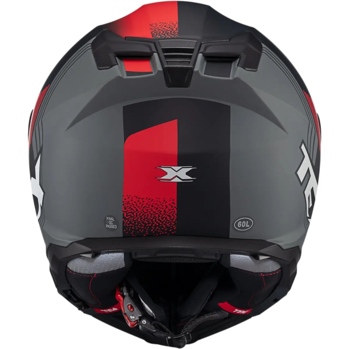 Capacete Texx Kaiman Track Vermelho Cinza Fosco C/ Óculos