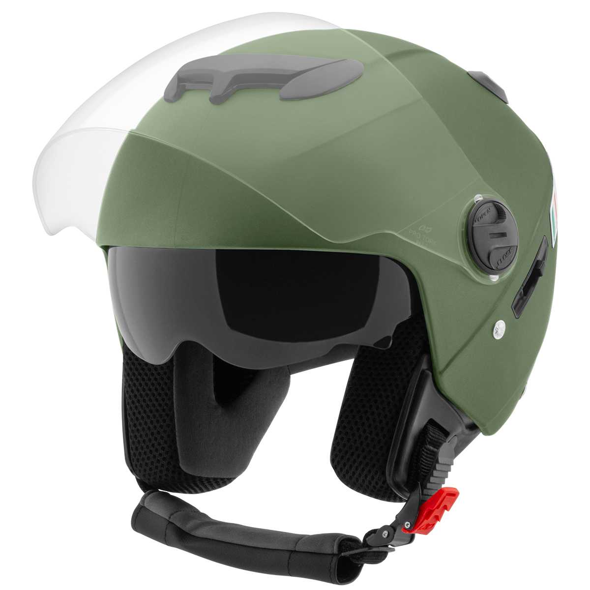 Capacete Aberto Pro Tork New Atomic Elite Viseira Solar Fumê