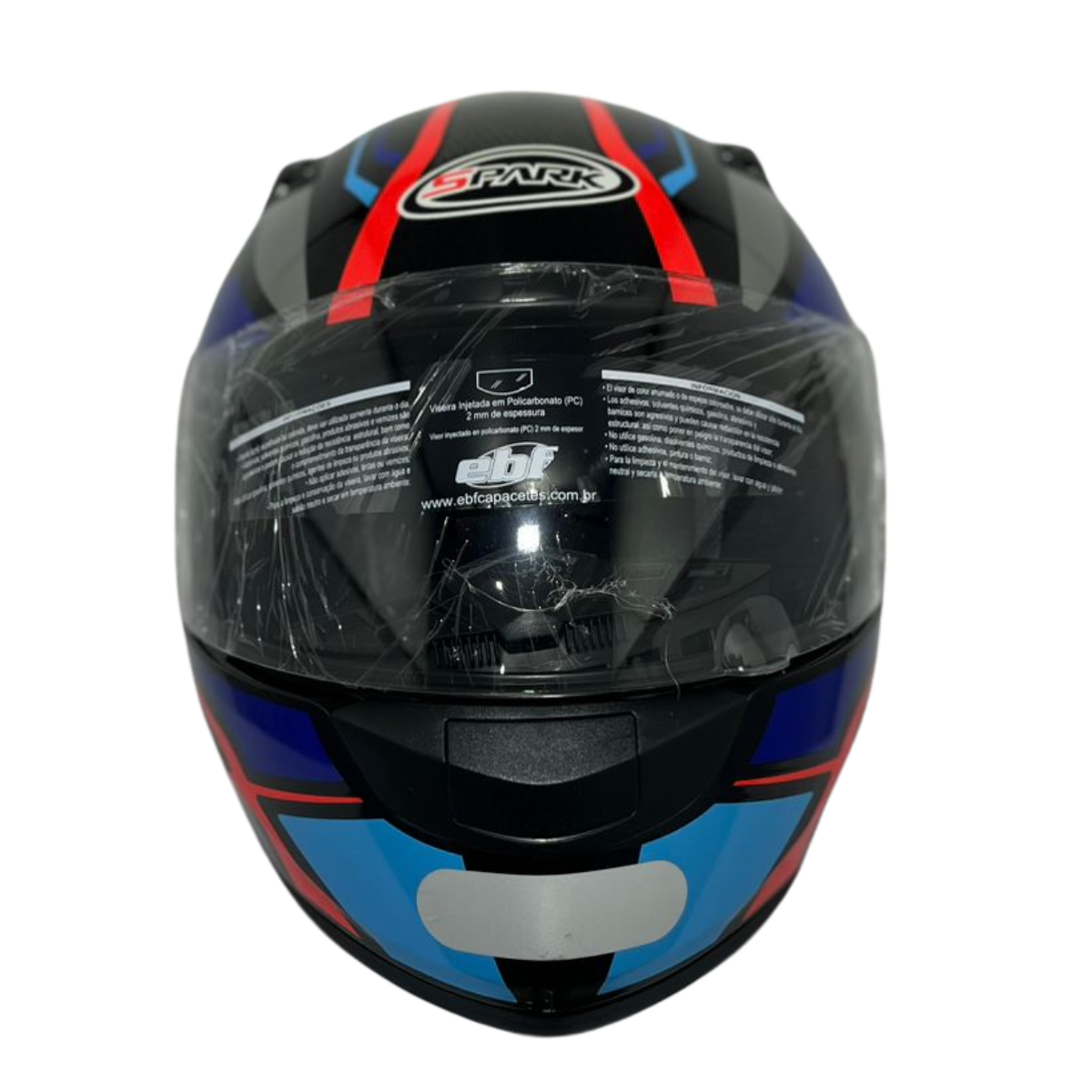 Capacete Fechado New Spark Esportivo Spider C/ Narigueira