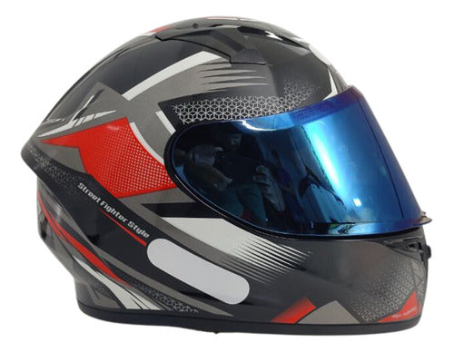 Kit Capacete Xtroy Esportivo Com Narigueira + Vis Camaleão
