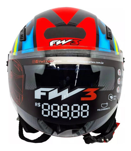 Capacete Fw3 X Open Fox Com Óculos Interno Aberto Top