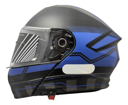 Capacete Escamoteável Xtroy Articulado Robocop C Óculos Fumê