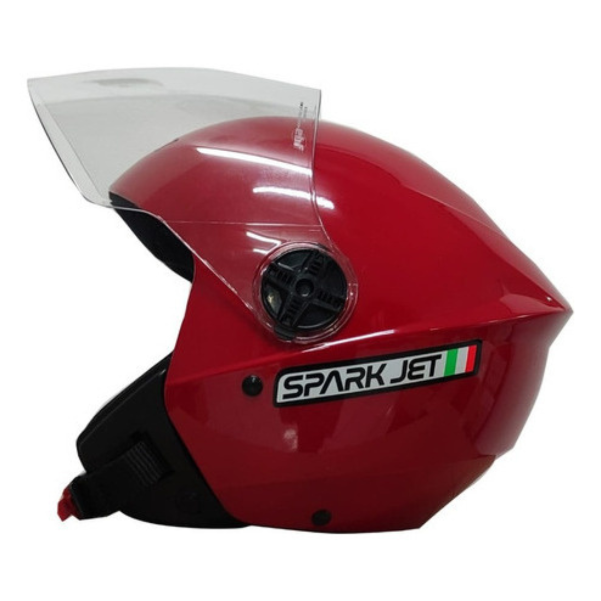 KIT Capacete Moto Ebf Spark Jet Aberto + Viseira Azul