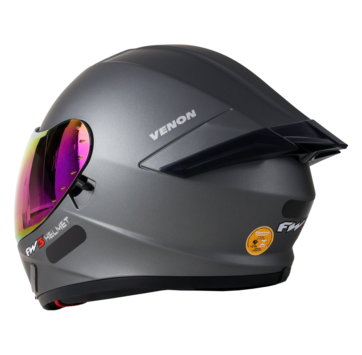 Capacete Moto Esportivo Fw3 Venon Óculos Solar Interno Mega Lopes