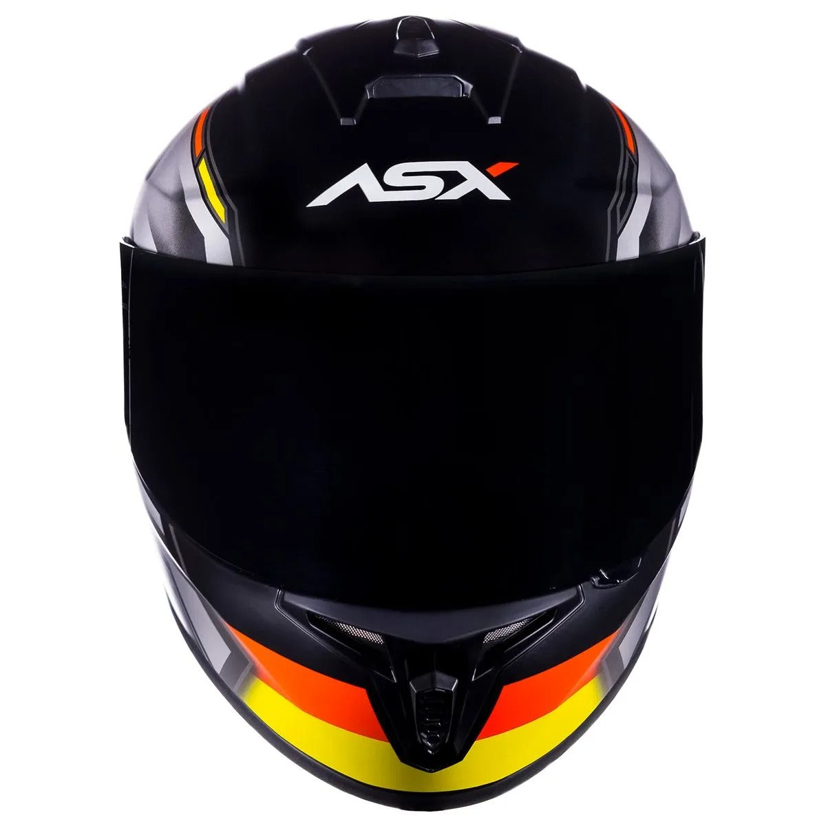 Capacete Moto Asx Draken Pilot Fosco Preto/Vermelho/Amarelo