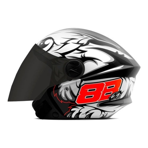 Capacete Aberto New Liberty Three Coyote Gp 88 Viseira Fumê