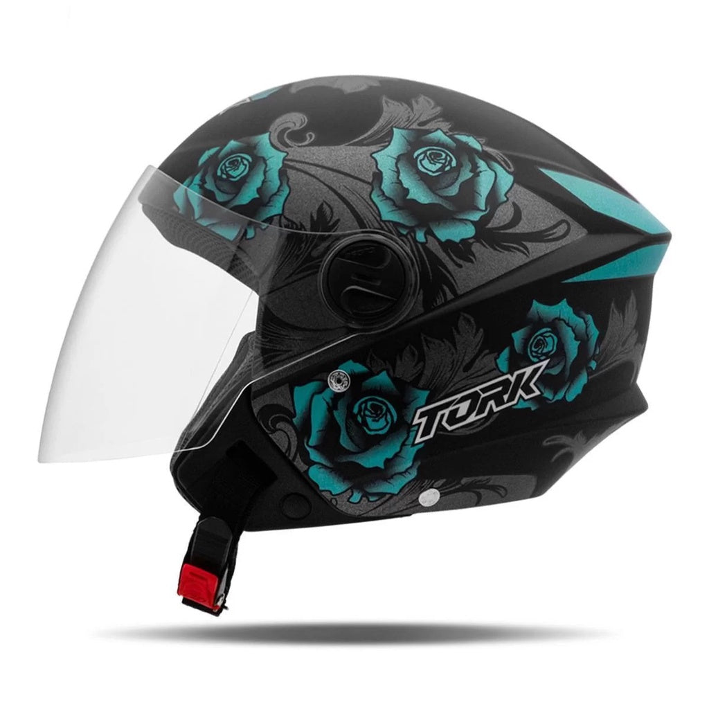 Capacete Aberto Feminino Pro Tork New Three Flowers Fosco