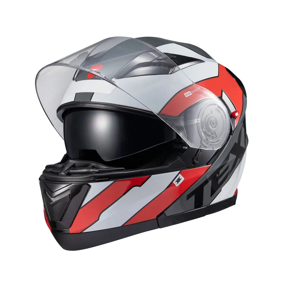 Capacete Escamoteavel Texx Gladiator V3 Preto C/ Óculos Fumê