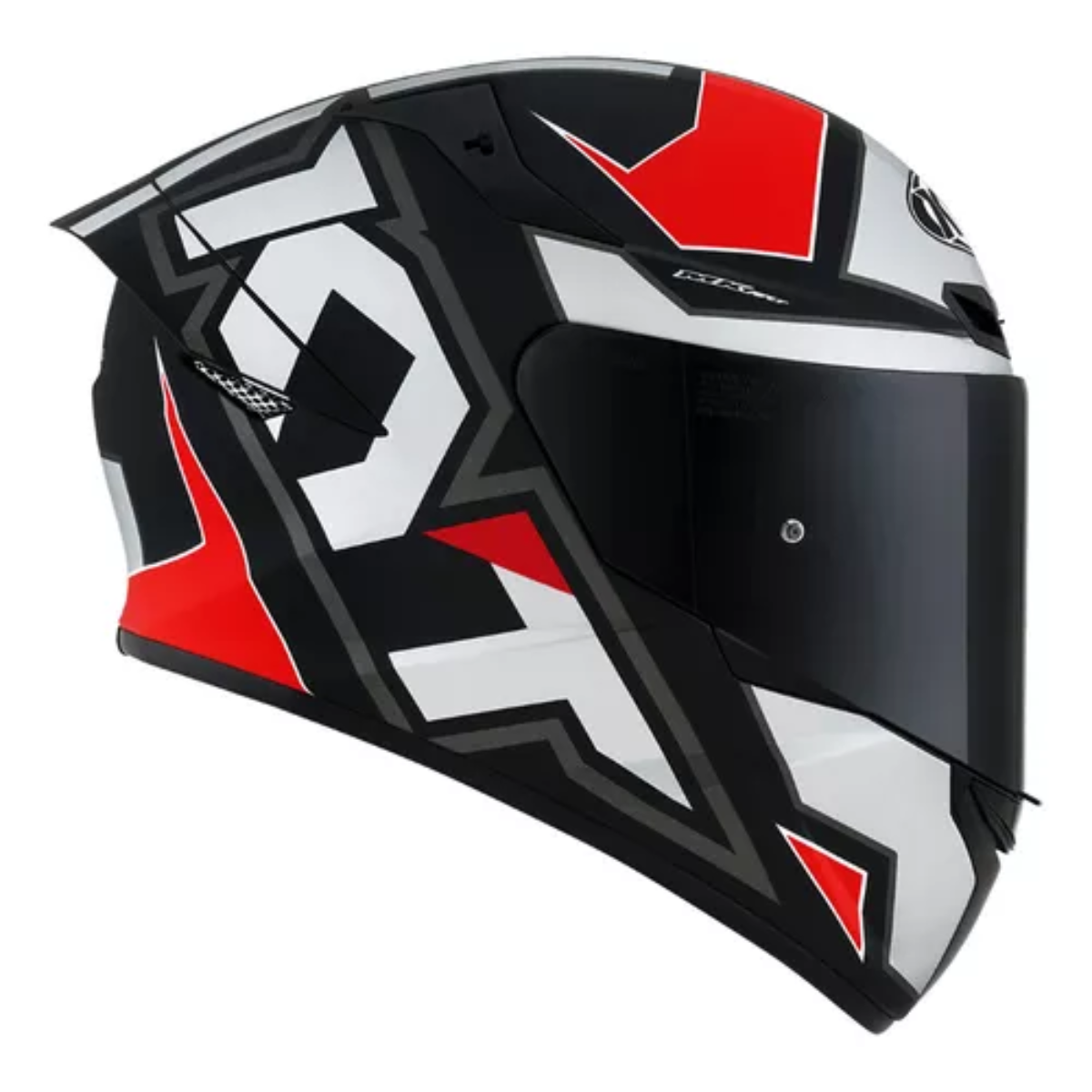Capacete Moto KYT TT-course Esportivo Electron Cinza/vermelho