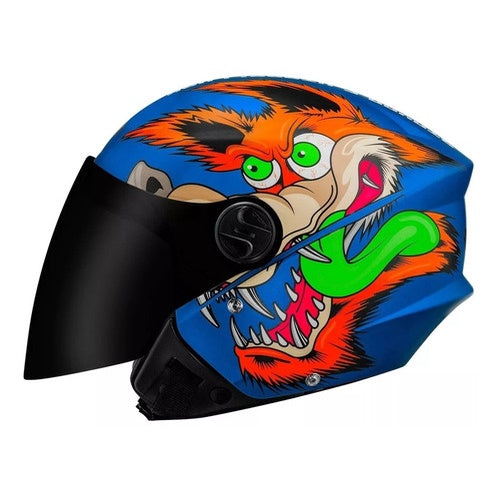 Capacete Aberto New Liberty Three Coyote Gp 88 Viseira Fumê