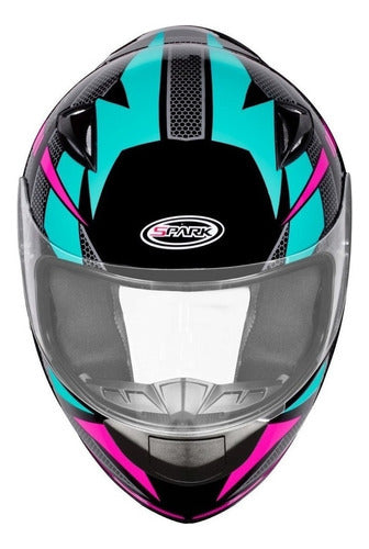 Capacete Moto Feminino Ebf New Spark Esportivo C/ Narigueira