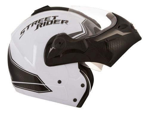 Capacete Escamoteável Mixs Captiva Street Rider Com Óculos