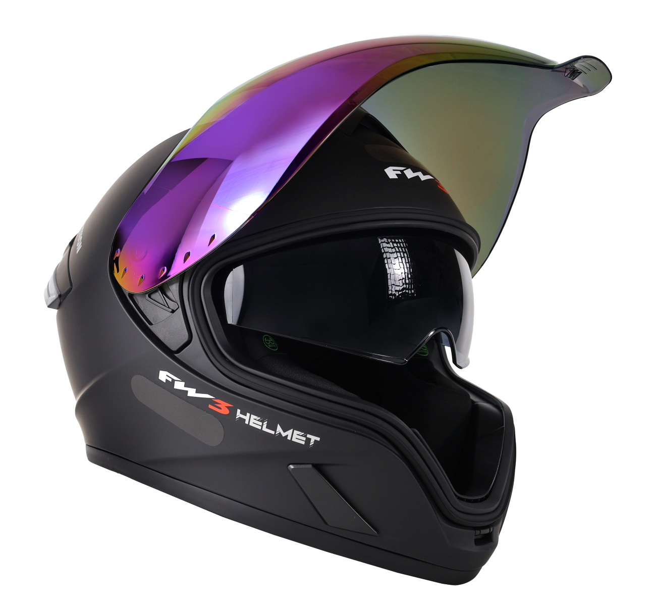 Capacete Moto Esportivo Fw3 Venon Óculos Solar Interno Mega Lopes