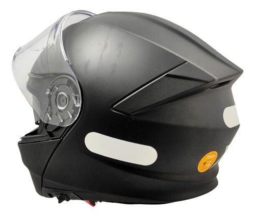 Capacete Escamoteável Xtroy Articulado Robocop C Óculos Fumê