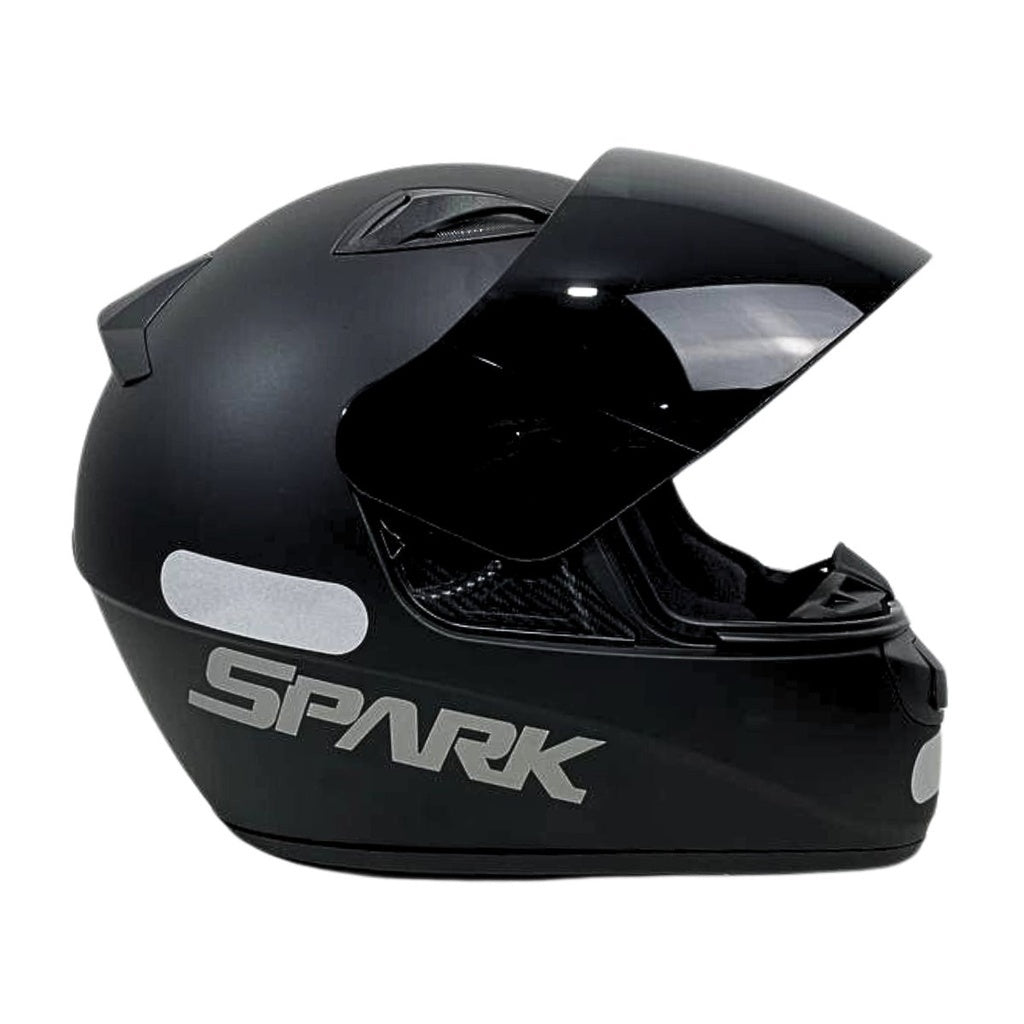 KIT Capacete Fechado Ebf New Spark Solid + Vis FumÊ