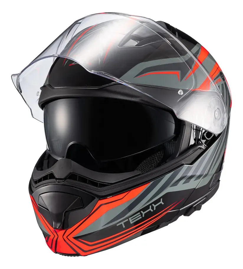 Capacete Escamoteavel Texx Gladiator V3 Kratos C/ Óculos Fumê