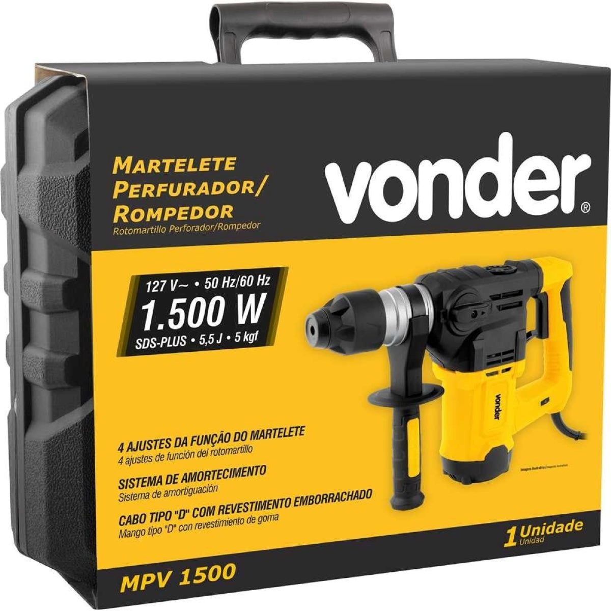 Martelete Perfurador/Rompedor 5,5J 1500w MPV1500 Vonder
