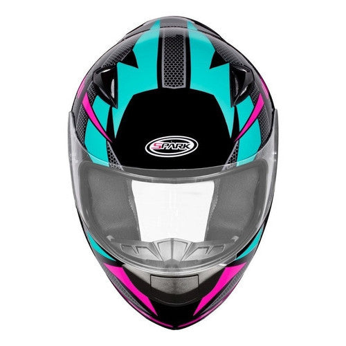 KIT Capacete Feminino Ebf New Spark Esportivo + Viseira Fumê